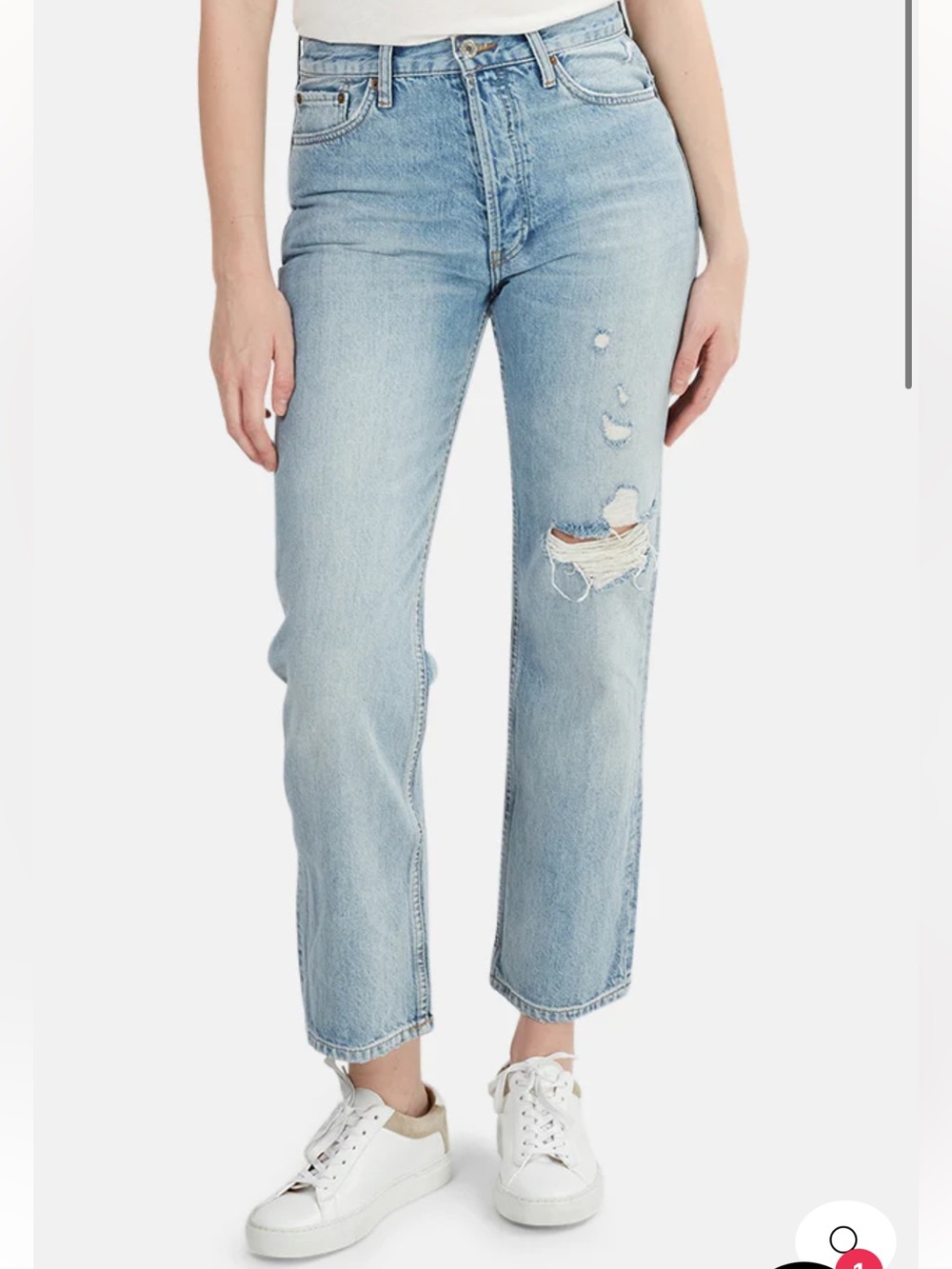 RE/DONE originals straight leg high rise denim jeans